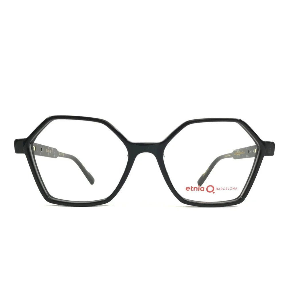 Etnia Barcelona Eyeglasses Frames XYLO BK Black Geometric Hexagonal 51-16-135